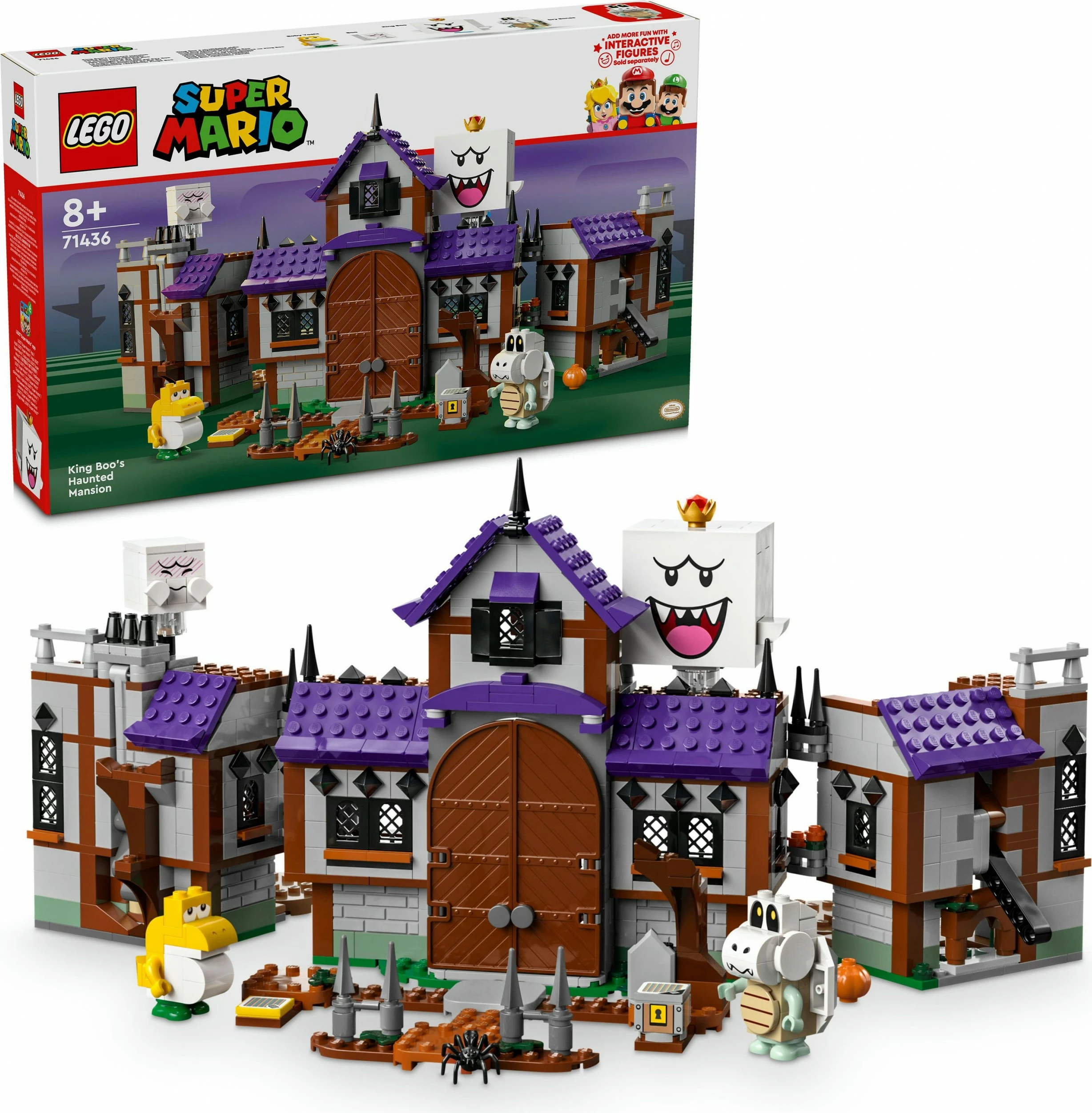 Set ndërtimi LEGO Super Mario 71436 King Boo's Haunted Mansion, shumëngjyrësh