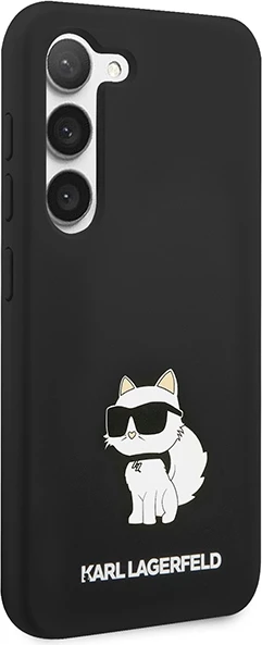 Mbështjellës Karl Lagerfeld Silicone Choupette për Samsung Galaxy S24+, i zi