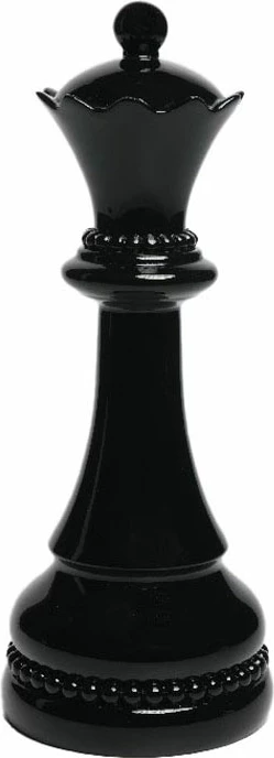 Dekor EBON, figurë shah, ngjyrë e zezë, 10.4x10.3x26.7cm, rrëshirë