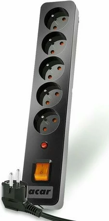 Kasë Acar X5 me 5 dalje, 1.5m, e zezë