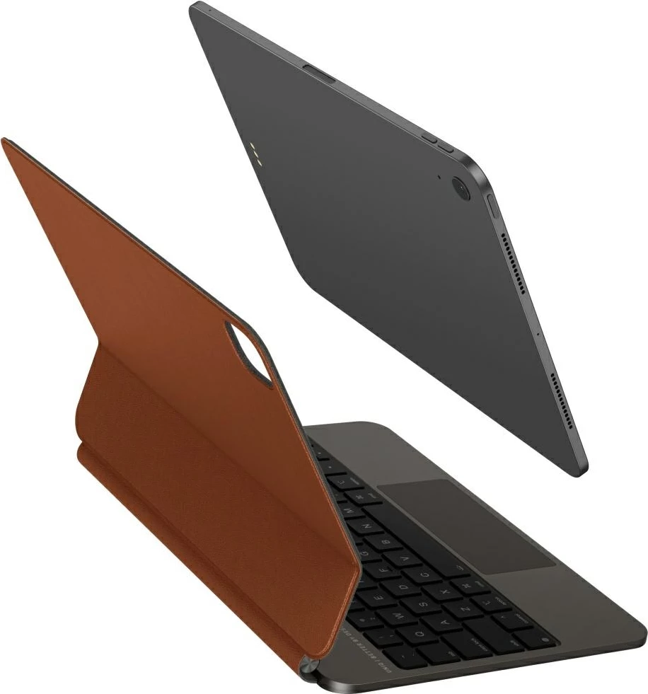 Mbështjellës magnetik me tastierë UNIQ Venno Pro për iPad 11"/iPad Air 11"/iPad Pro 11", Bluetooth 5.2, trackpad, bateri 400 mAh, Karamel