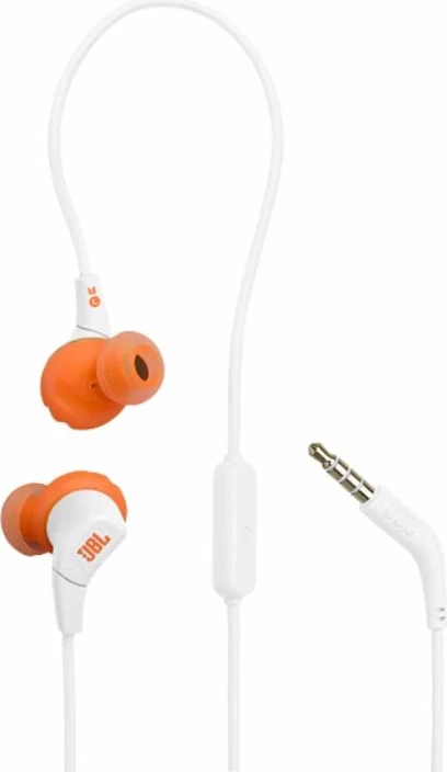 Kufje JBL Endurance Run 3 me kabllo 3.5 mm, IPX5, me mikrofon, të bardha