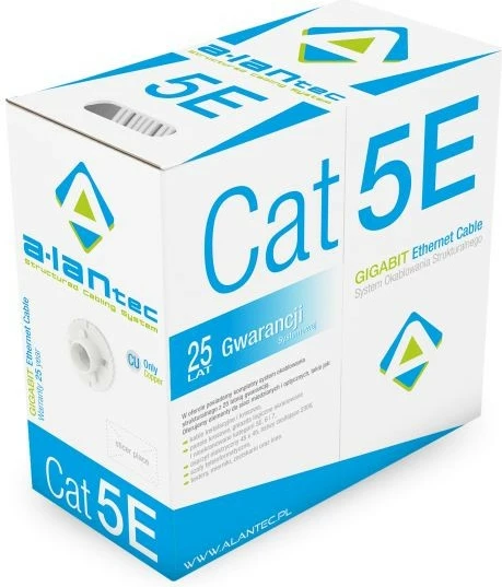 Kabllo rrjeti ALANTEC Cat 5E U/UTP, 305m, Gri