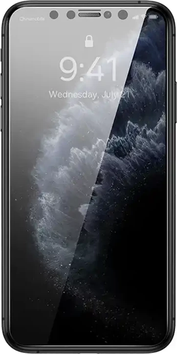 Xham i temperuar Baseus me filtër privatësie 0.3mm për iPhone XS Max/11 Pro Max
