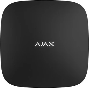 Qendër alarmi AJAX Hub 2 Plus Jeweller, Wi‑Fi/Ethernet/WWAN, deri 200 pajisje, e zezë