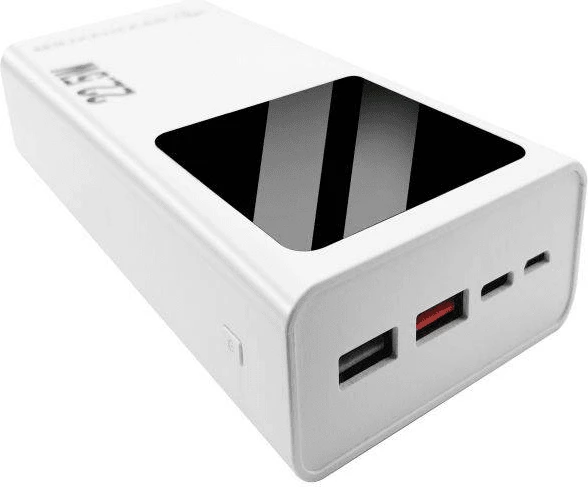 Powerbank Beepower BP-30PD QC 30000 mAh 22.5W 2x USB, 1x Type-C, i bardhë
