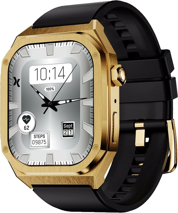 Smartwatch Maxcom FW65 Iron S, 1.91" AMOLED, 128 MB, Bluetooth, Gold, set me 2 rripa