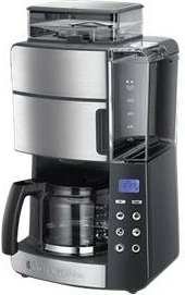 makinë kafeje, Russell Hobbs, Grind & Brew 25610-56, depozitë uji 1.2–1.6 L, për kokrra kafeje, argjendt/zi