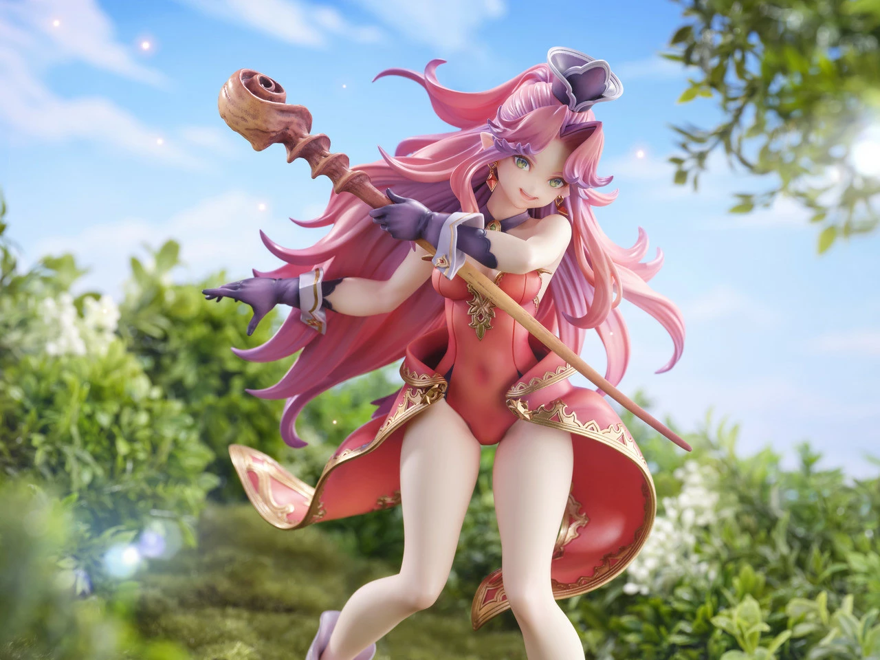 Figurinë koleksionuese Square Enix Trials of Mana Angela, 23.5 cm (28.5 cm me flokë), me bazë ekspozimi