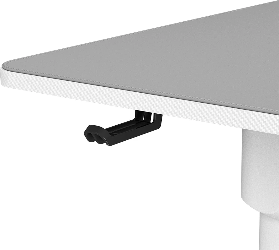Tavolinë gaming elektrike COUGAR E-GRAV 160, rregullim lartësie, ekran LCD, menaxhim kabllosh, e bardhë