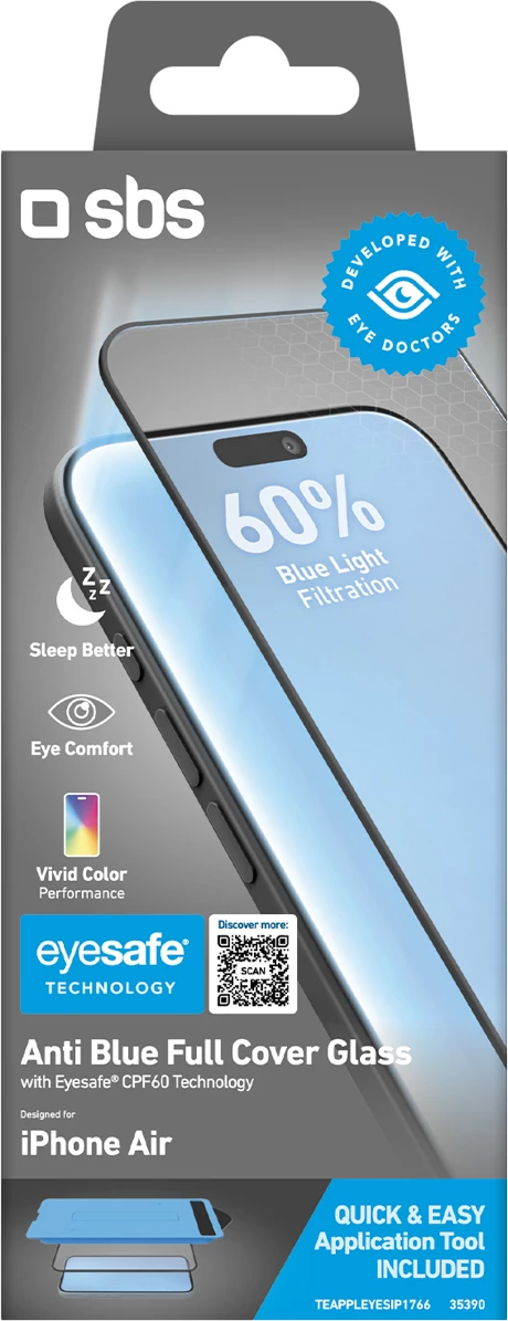 Xham i kalitur mbrojtës ekrani SBS Eyesafe CPF60 për iPhone Air, me aplikator (set)