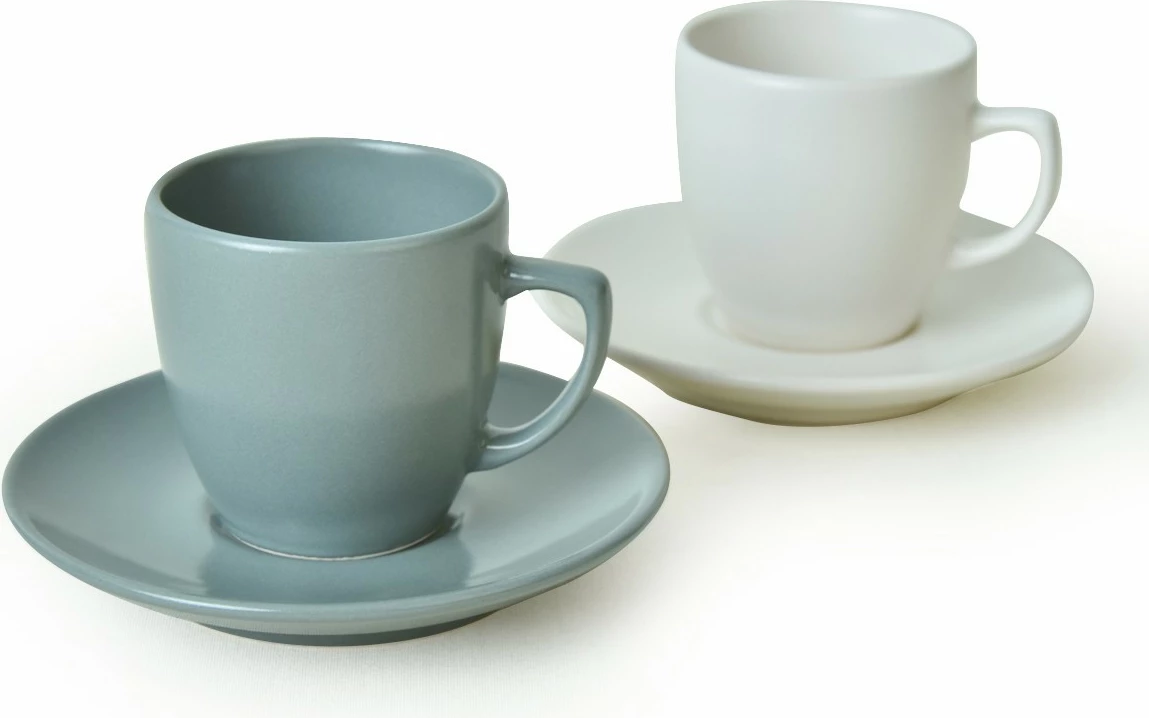 Set filxhanash kafeje (4 copë), Hermia Concept, ngjyrë jeshile mat dhe e bardhë