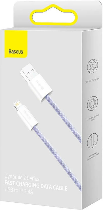 Kabllo USB në Lightning Baseus Dynamic 2 Series, 1m, 2.4A, vjollcë