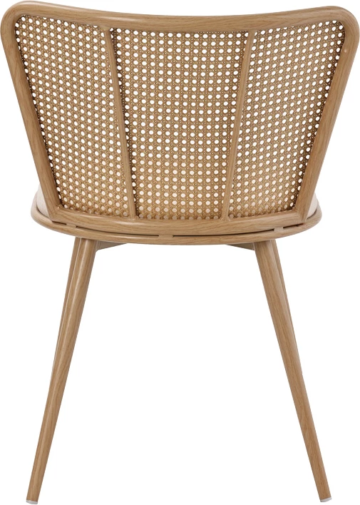 Karrige Daniele pe rattan, ngjyrë bezhë-metal natyral, 46.5x57.5x77.5cm