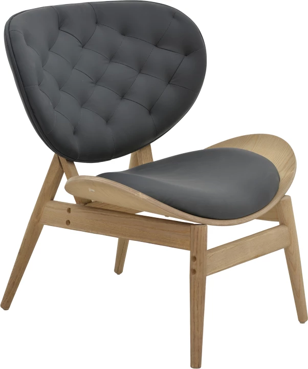 Fotel relaksues Udalle dru i fortë arre-PU zi 77x70x82cm