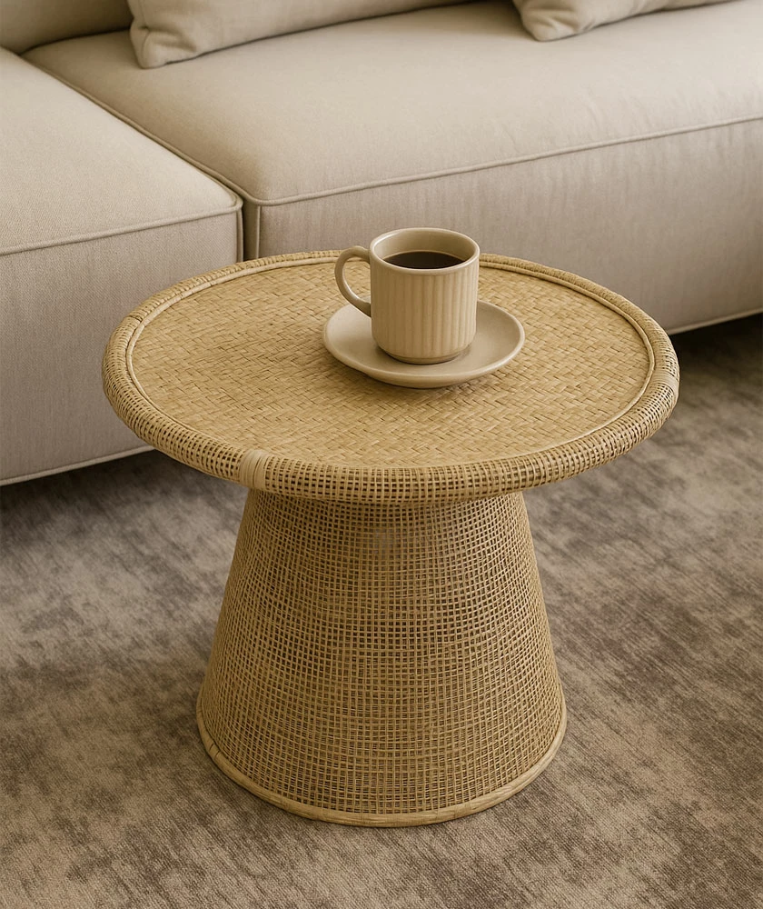 Tavolinë anësore Kamira, natyrale, 59x59x49.5