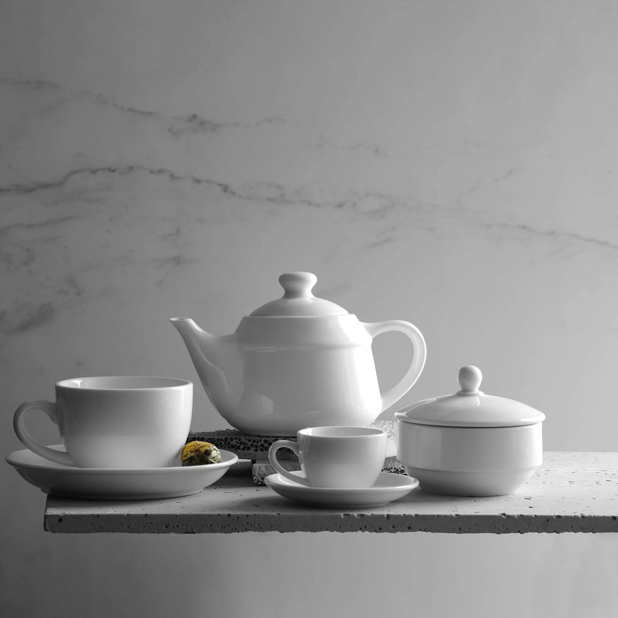 Kupë Fine Dine Pure Bianco 300 ml, porcelan i vitrified, e bardhë, set 6 copë