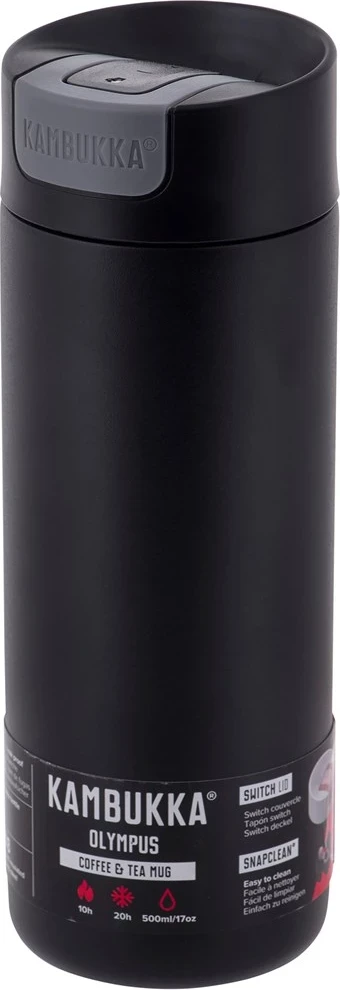 Filxhan termik Kambukka Olympus, ngjyrë e zezë matte - 500 ml