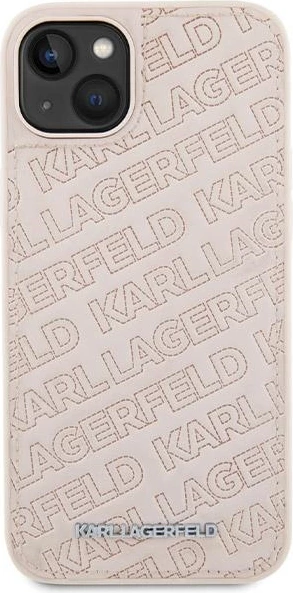 Mbështjellës Karl Lagerfeld Quilted K Pattern për iPhone 15, Rozë