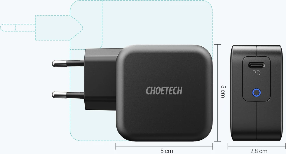 Karikues muri Choetech Q6006, USB Type-C, 61W, GaN, i zi