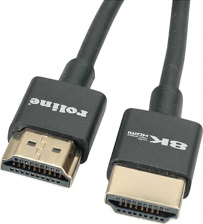 Kabllo HDMI ROLINE 8K Ultra HD me Ethernet, Slim, 2 m, e zezë