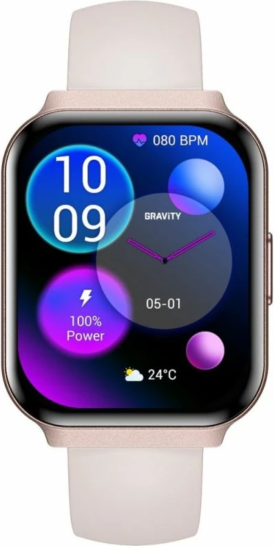 Smartwatch Gravity GT44-3, rozë, 2 rripa