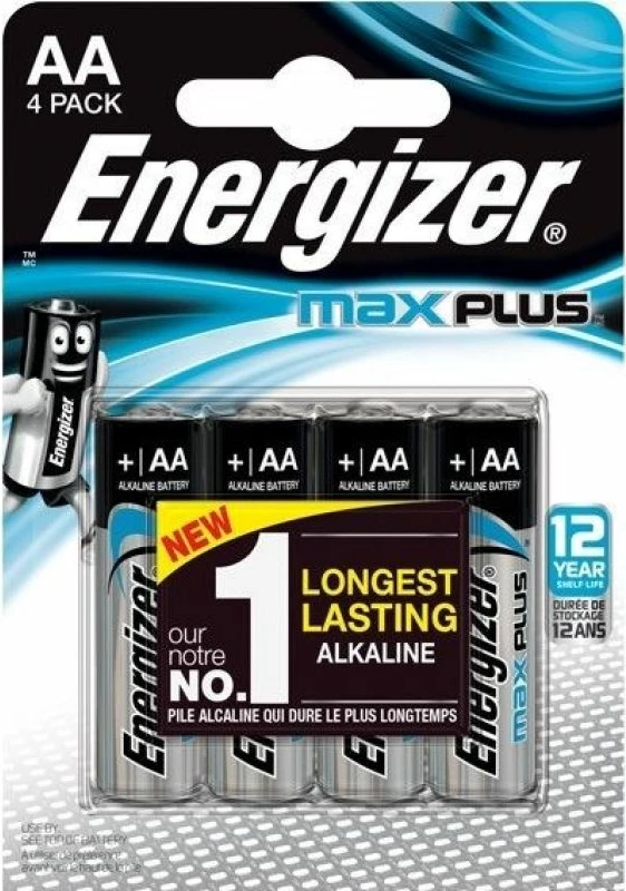 Bateri AA ENERGIZER MAX PLUS LR6, 4 copë