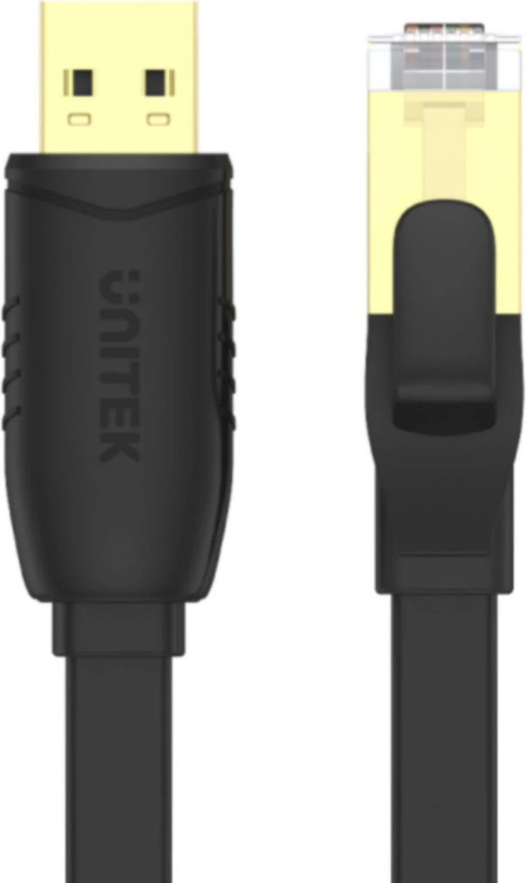 Kabllo Unitek RJ-45 në USB-A 1.8m, e zezë