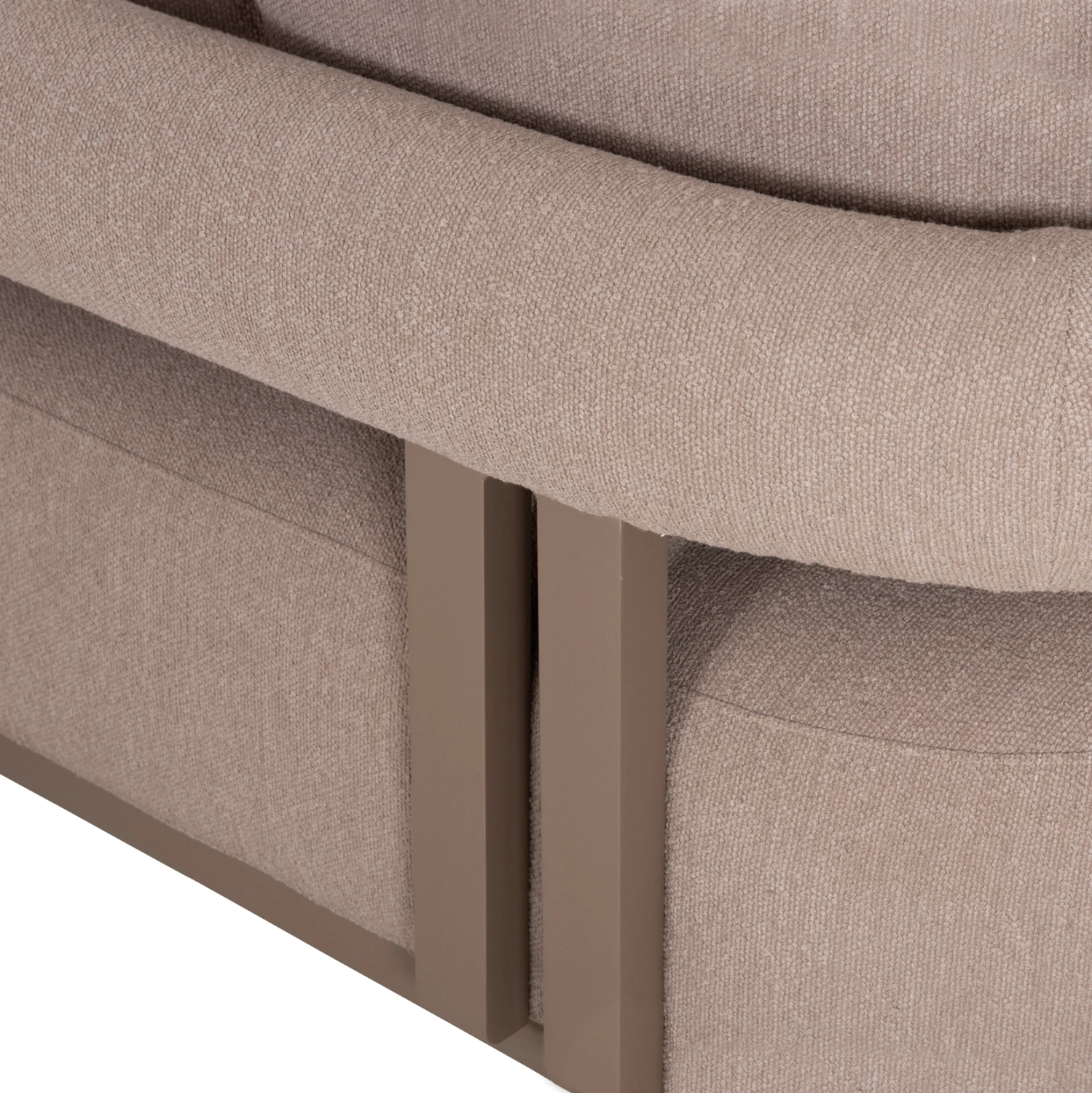 Divan treshe DECCARD CD6462.02, alumin dhe material, bezhë, 230x92x67Y