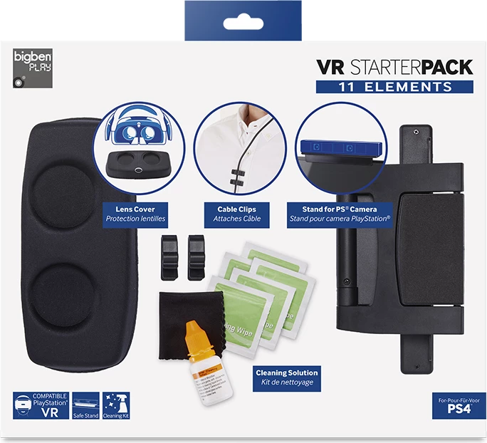 Set aksesorësh për pastrim VR Bigben VR Starter Pack për PS4/PlayStation VR, 11 copë