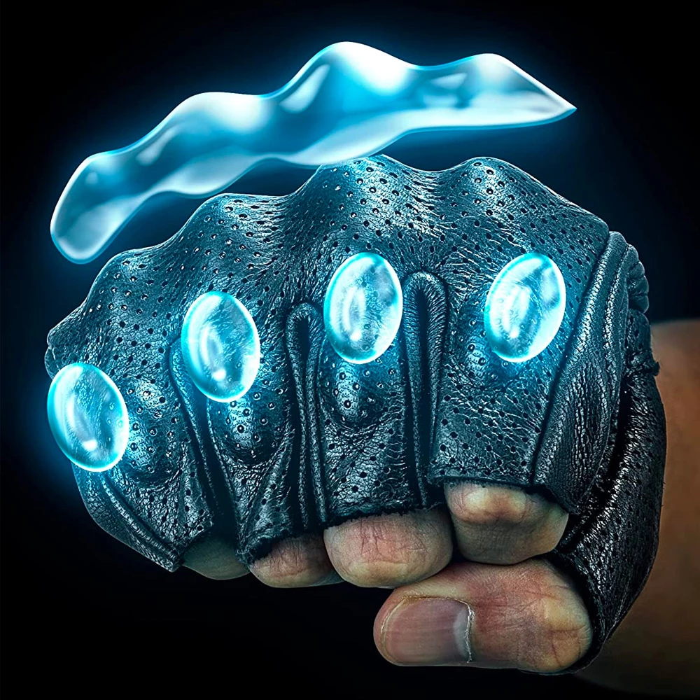 Doreza motoçiklete Rockbros 16220006002 M, eko-lëkurë, me gishta të prerë, të zeza