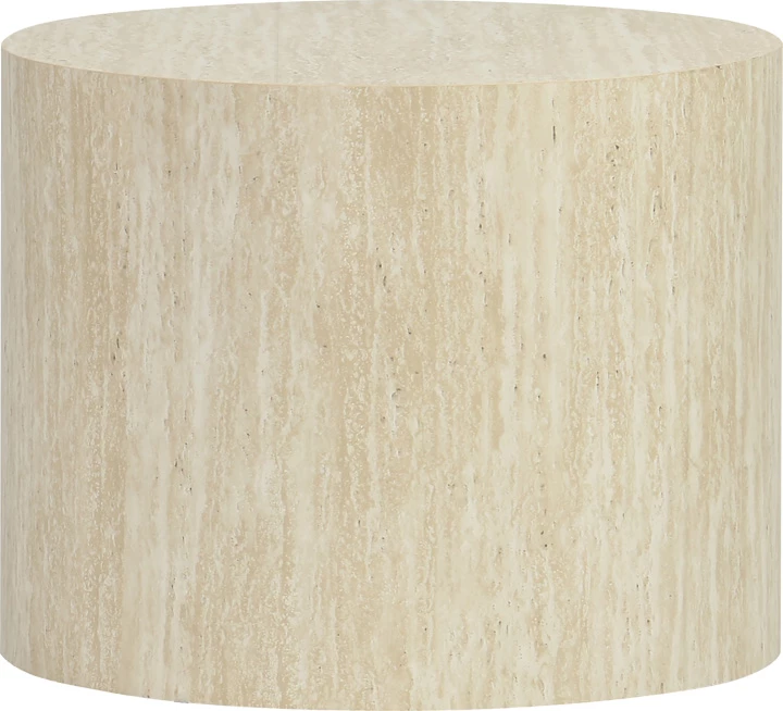 Set tavolinash anësore Zonar, pamje travertini, MDF, 2 copë