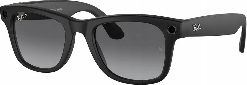 Syze dielli smart Ray-Ban Meta Wayfarer RW4008 601ST353, 32GB, kamerë 12MP, polarizuese UV400, me kasë karikimi + leckë, zezë mat/grafit