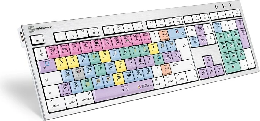 Tastierë LogicKeyboard Final Cut Pro X ALBA FR Mac, shumëngjyrëshe