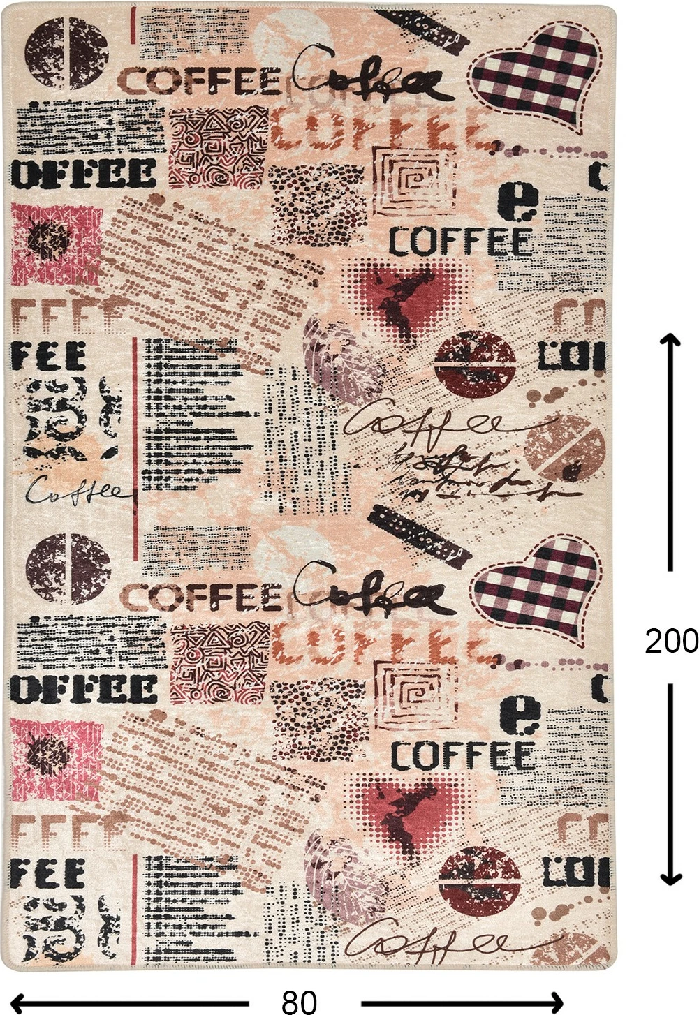 Qilim për korridor (80 x 200) Conceptum Hypnose, kafe