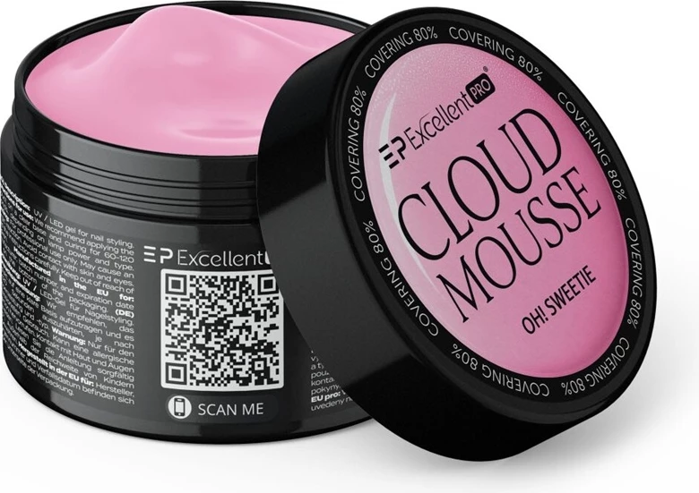 Gel ndërtues për thonj për femra Excellent PRO Cloud Mousse Oh! Sweetie, 50g