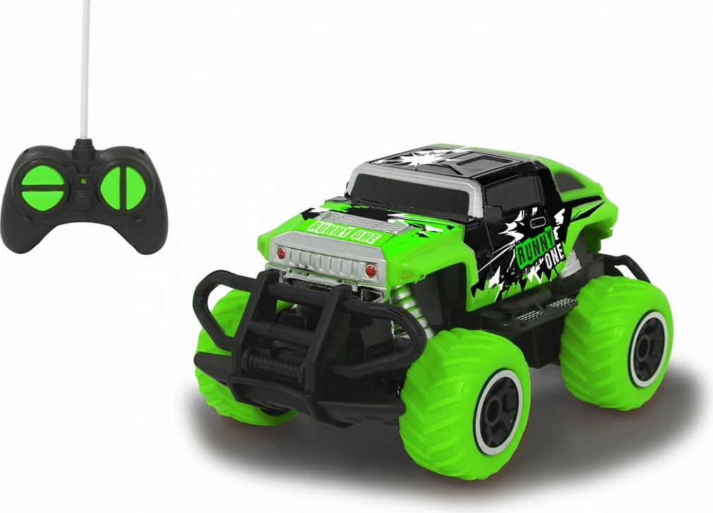Monster truck me telekomandë Jamara Runny One, 1:43, 27 MHz, NiMH 2400 mAh, drita, i gjelbër