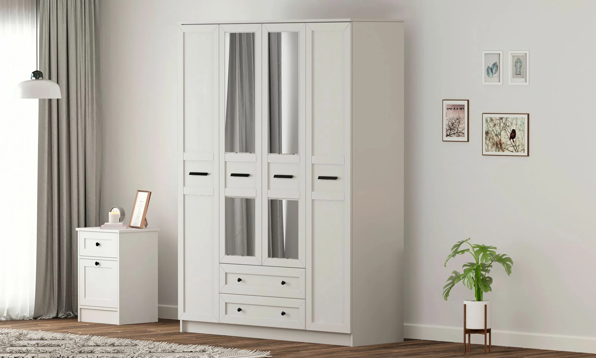 Dollap Skye Decor, Rb-168-01-011, ngjyrë e bardhë mat