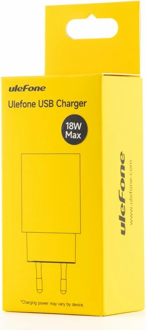 karikues muri Ulefone UF-CHAR-18WR 18W 1x USB-A EU plug për Armor 15/16, Pad Pro, Tab A11 i zi