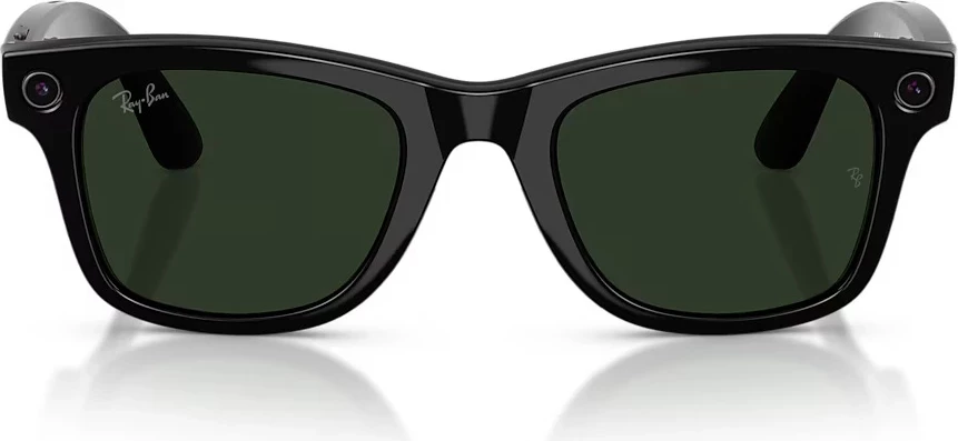 Syze smart Ray-Ban Meta Wayfarer Gen 2 RW4012 32GB 155/53 (Large), Transitions Graphite Green, Shiny Black