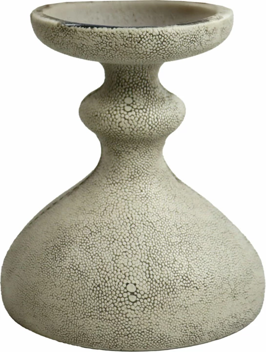 Mbajtëse qiriri dekorative OMBRE.I, ngjyrë gri guri, 13.5x10.5x15.5cm