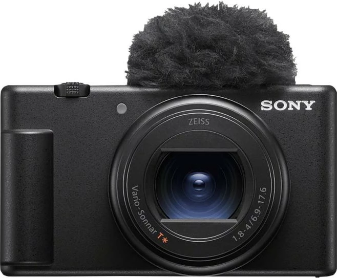 Kamerë kompakte vlog, Sony ZV-1 II (ZV1M2BDI.EU), sensor 1", lente 18-50mm F1.8-4, video 4K, mikrofon 3-kapsulash, e zezë