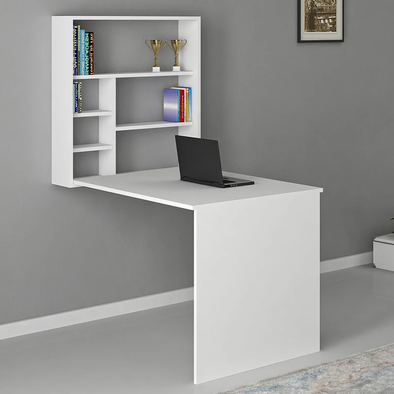 Tavolinë pune e palosshme për mur Ravin e bardhë 63x90x154cm