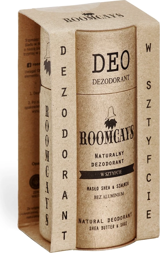 Deodorant stick për meshkuj ROOMCAYS Natural Shea Butter & Sage 65ml