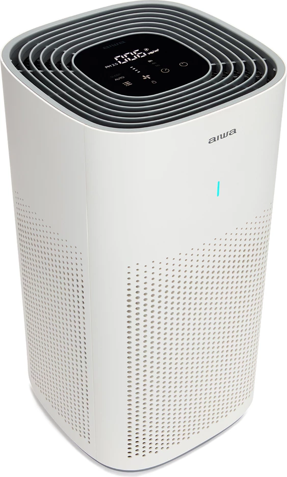 Pastrues ajri AIWA PA-200, filtër 3-në-1 HEPA H13 + karbon aktiv, me jonizues, CADR 350 m³/h, deri 42 m², 4 shpejtësi, timer, i bardhë