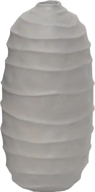 Vazo dekorative prej qeramike, ngjyrë gri, 13x13x26cm