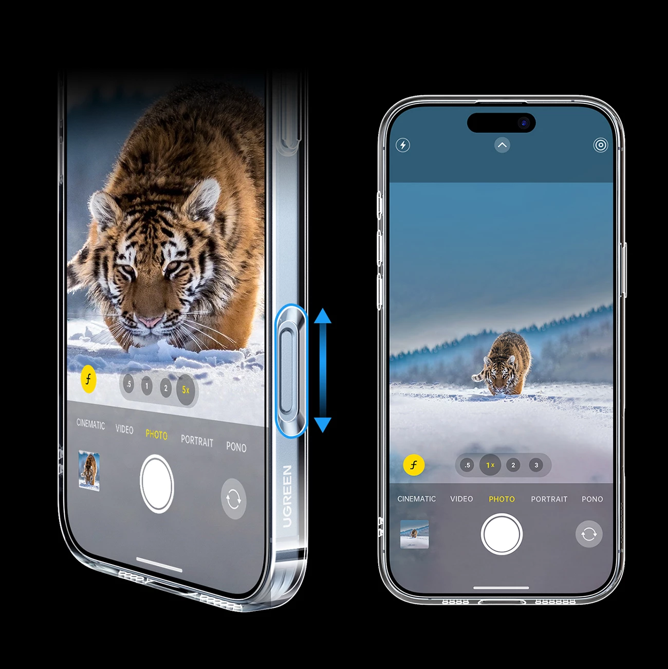 Mbështjellës Ugreen Classy Clear Magnetic për iPhone 16, Transparent
