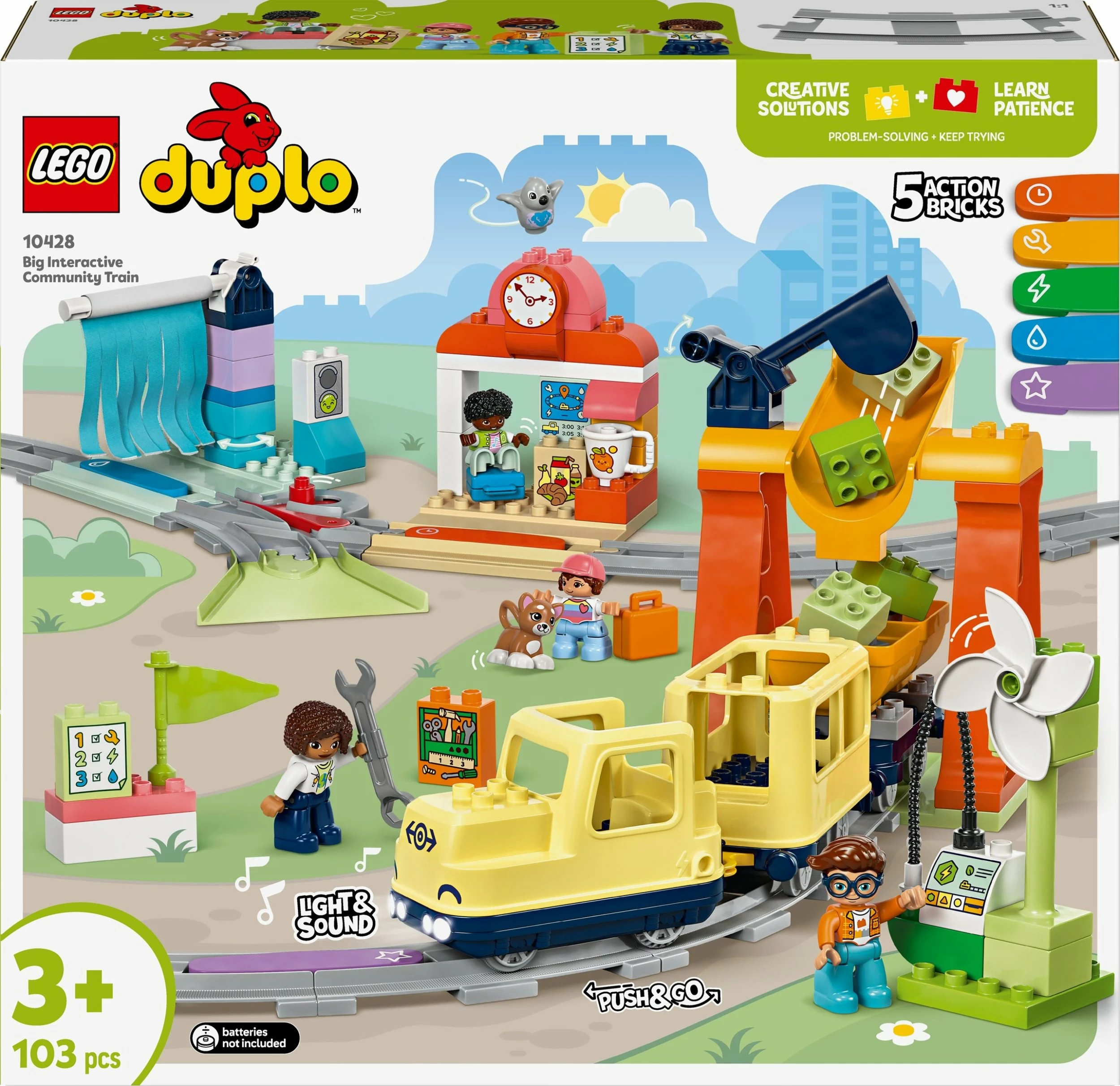Set LEGO DUPLO tren interaktiv qyteti 10428, 103 copë