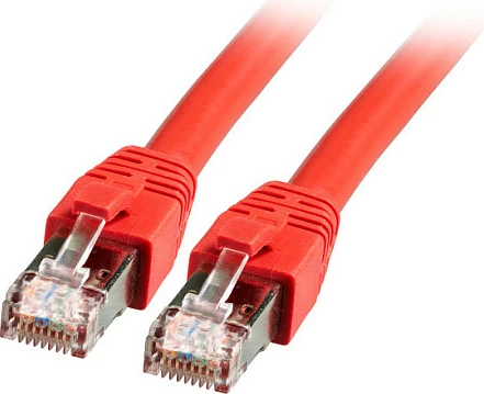 Kabl ethernet EFB Elektronik K5528RT.0.5, Cat8.1, 0.5 m, S/FTP, 40Gbps, i kuq
