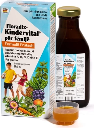 Shurup bimor me vitamina për fëmijë Salus FLORADIX Kindervital, 250 ml